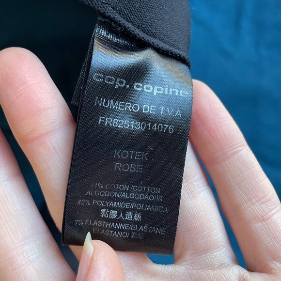 COP COPINE designer pencil skirt in teal with front slit, size small - Picture 9 of 14